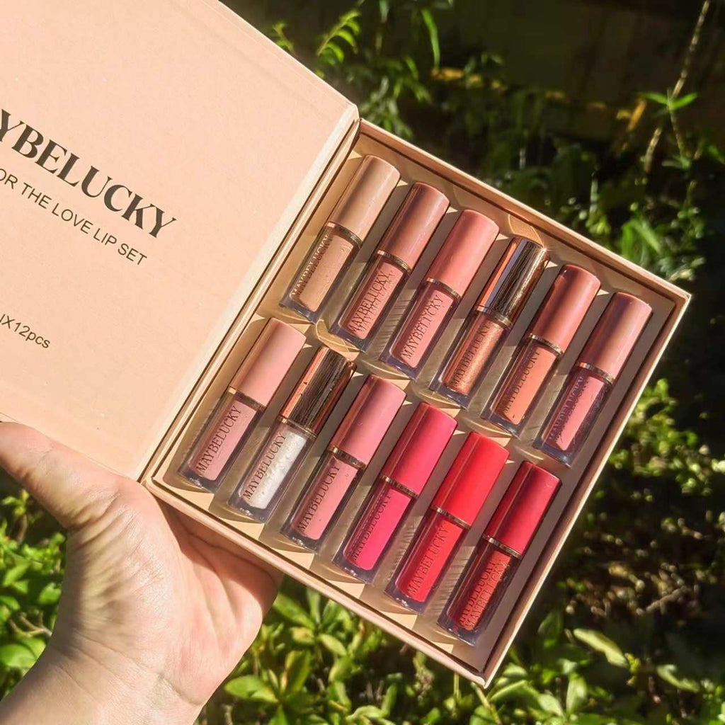 12-Piece Pearlescent Lip Gloss Set