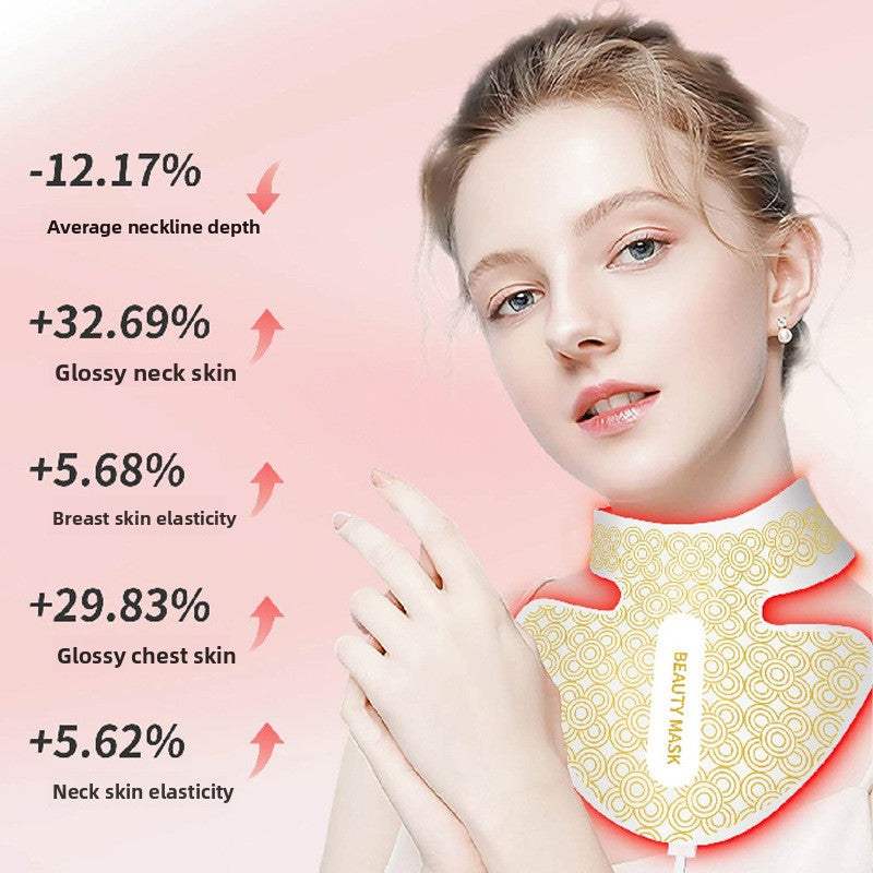 Red Light Therapy beauty instrument with silicone mask for face and neck skin rejuvenation