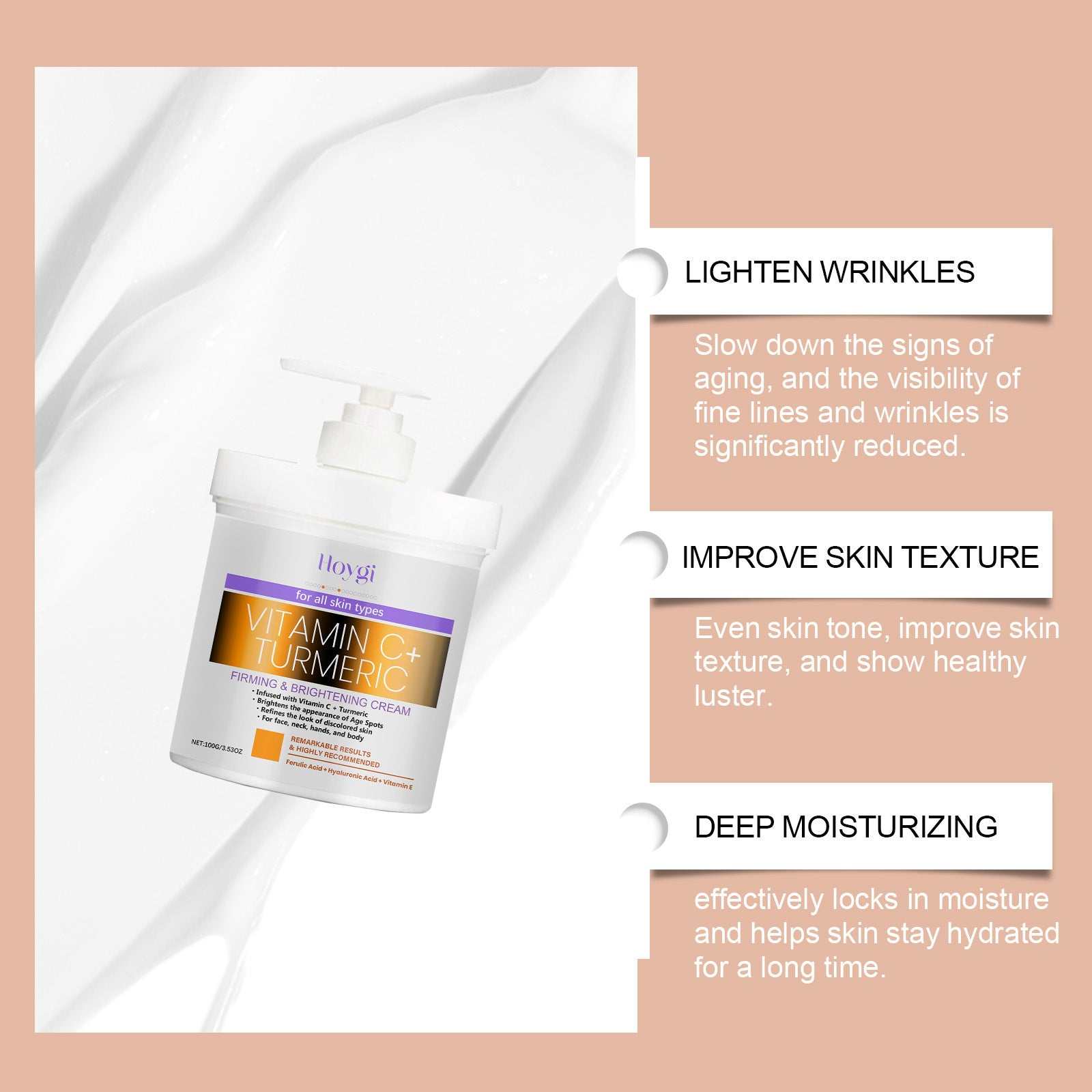 Turmeric Vitamin C Firming Skin Brightening Cream Skin Body Beauty Cream